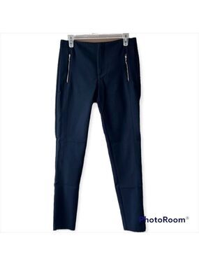 Zara Navy Blue Straight Leg Dress Pants Size Small